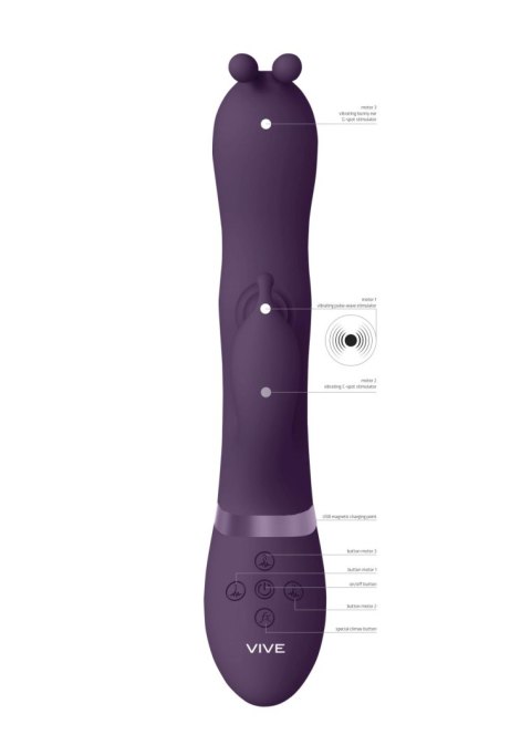 VIVE Gada - Vibrating Bunny Ear G-Spot - Wibrator króliczek z opcją pulsacji