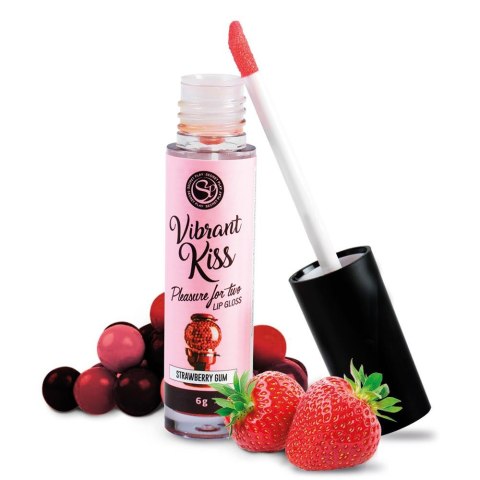 LIP GLOSS VIBRANT KISS STRAWBERRY GUM - Żel stymulujący dla par