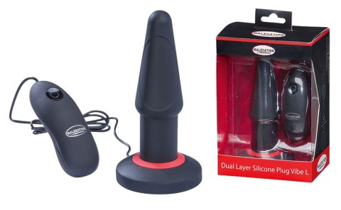 MALESATION Dual Layer Silicone Plug Vibe L - Wibrujący korek analny