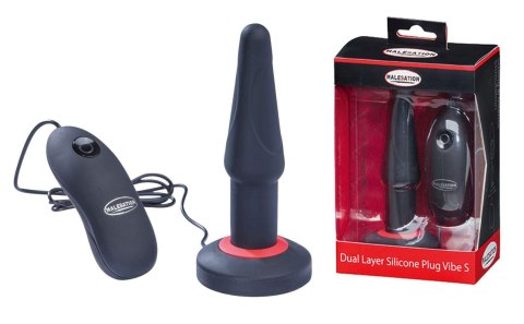 MALESATION Dual Layer Silicone Plug Vibe S - Wibrujący korek analny