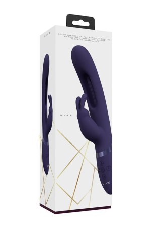 Mika - Triple Rabbit with G-Spot Flapping - Purple - Wibrator króliczek