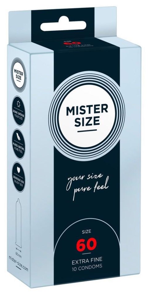 Mister Size 60mm pack of 10 - prezerwatywy