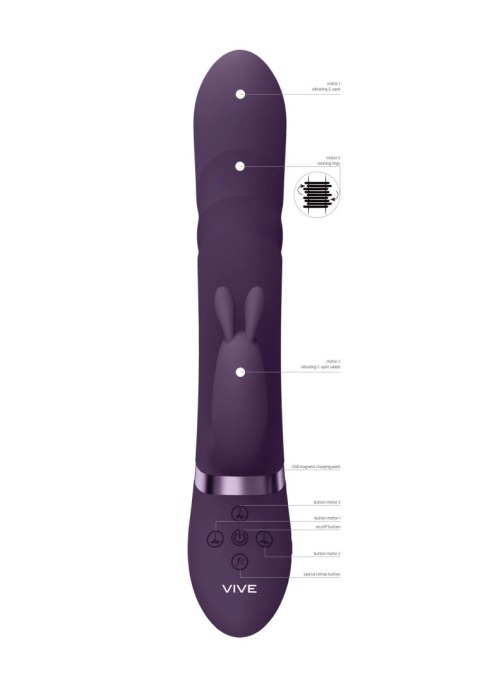 VIVE Nari - Vibrating and Rotating Beads, G-Spot Rabbit - Wibrator króliczek