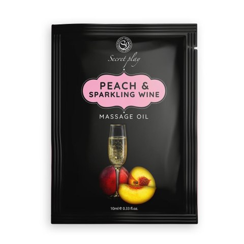 PEACH & SPARKLING WINE MASSAGE OIL 10 ML - Olejek do masażu