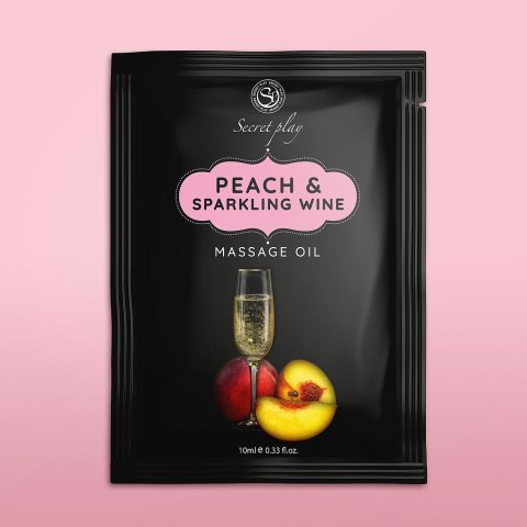 PEACH & SPARKLING WINE MASSAGE OIL 10 ML - Olejek do masażu