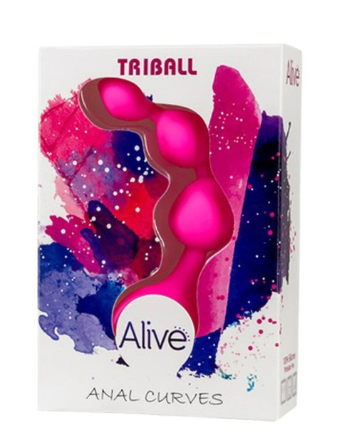 Plug/kulki - Dildo Silic. Triball. Amuse-G. Pink - dildo analne