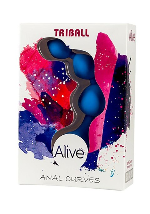 Plug/kulki-Dildo Silic. Triball. Amuse-G. Blue - dildo analne