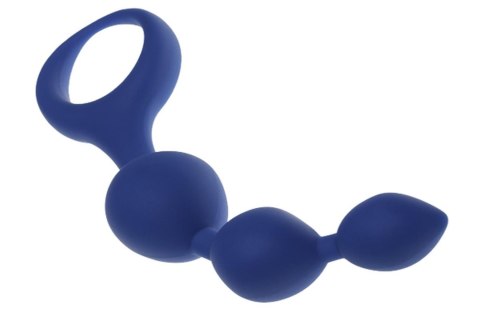 Plug/kulki-Dildo Silic. Triball. Amuse-G. Blue - dildo analne