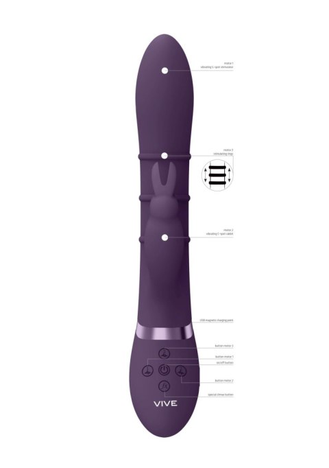 Sora - Up & Down Stimulating Rings, Vibrating G-Spot Rabbit - Wibrator króliczek