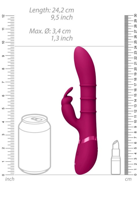 Stimulating Rings, Vibrating G-Spot Rabbit - Pink - Wibrator króliczek