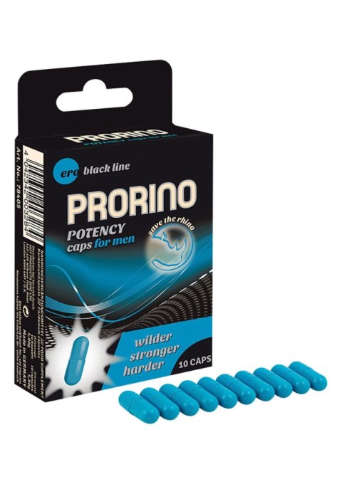 PRORINO Men- 10pcs black line Potency Caps - Kapsułki wzmacniające erekcję