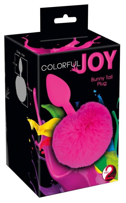 Colorful Joy Bunny Tail Plug - Korek analny z pomponem