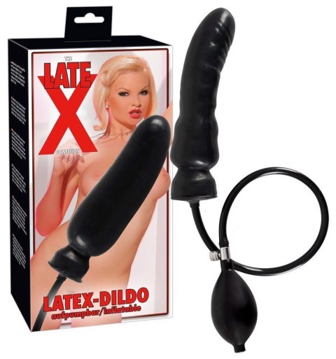 Latex Dildo inflatable - Pompowany korek analny