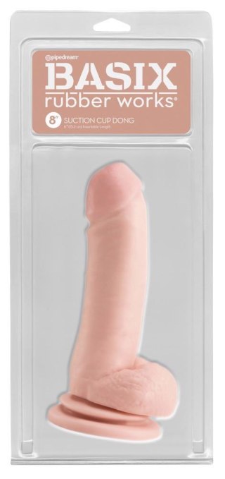 BRW 8" Suction Cup Dong Light - Realistyczne dildo cyberskóra