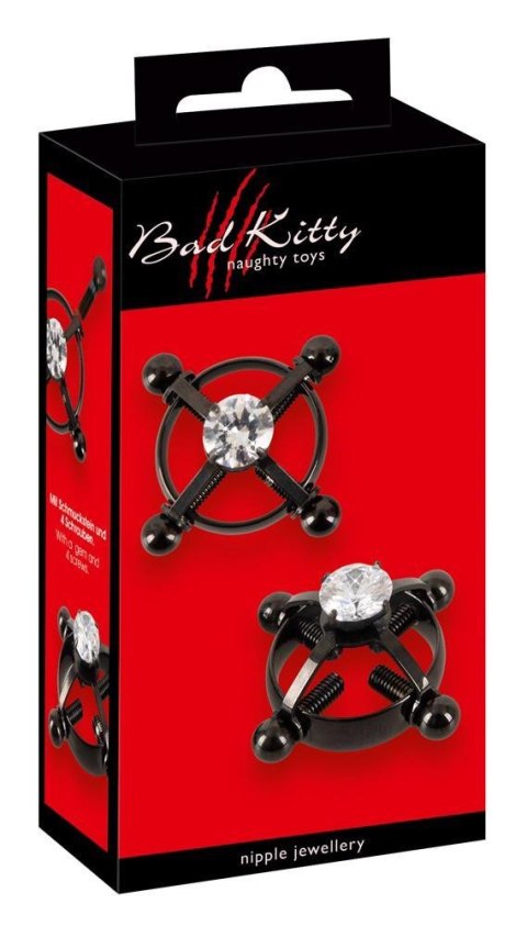 Bad Kitty Nipple Jewellery bla - Zaciski na sutki