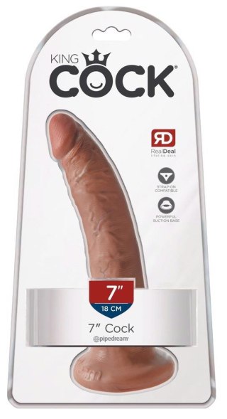 King Cock 7" Cock Tan - Realistyczne dildo cyberskóra