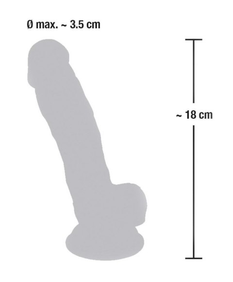 Medical Silicone Dildo 18 cm - Realistyczne dildo na przyssawce