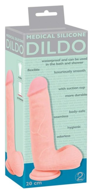 Medical Silicone Dildo 20 cm - Realistyczne dildo na przyssawce