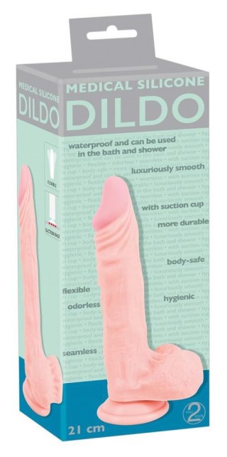 Medical Silicone Dildo 21 cm - Realistyczne dildo na przyssawce