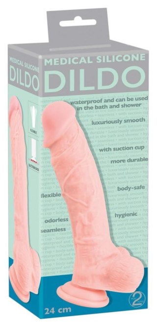 Medical Silicone Dildo 24 cm - Realistyczne dildo na przyssawce