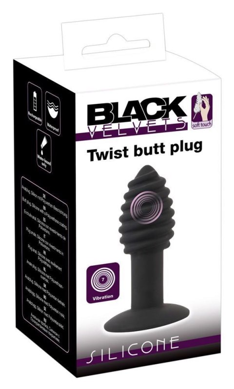 Black Velvets Twist butt plug - Wibrujący korek analny