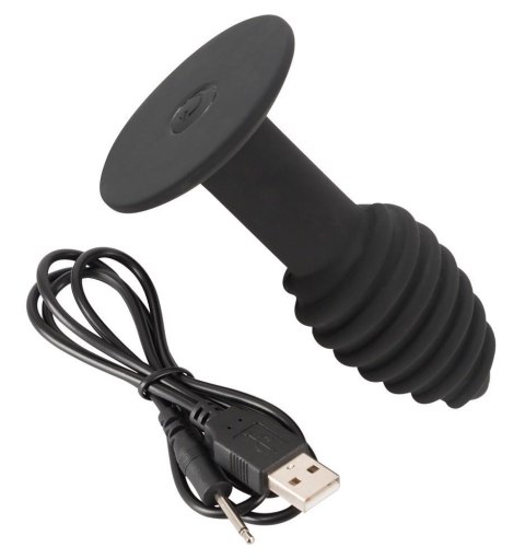 Black Velvets Twist butt plug - Wibrujący korek analny