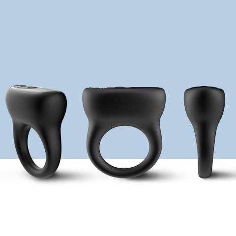 Oring Black, 9 vibration functions - Wibrujący pierścień erekcyjny