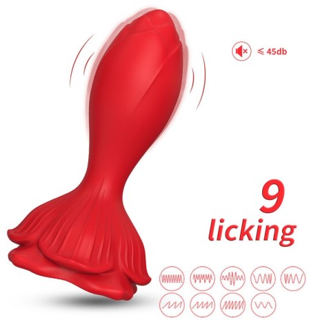 Rosenberg Red, 9 vibration functions - Wibrujący korek analny