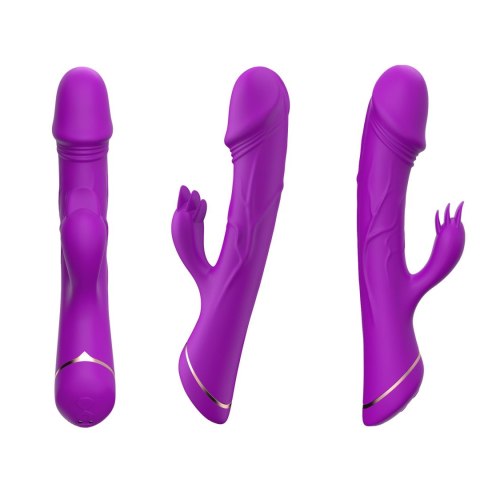 Rubberco Purple, 2* 9 vibration functions - Wibrator króliczek