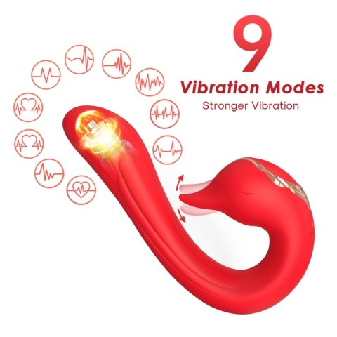 Swan Red, 9 functions - wibrator punktu G