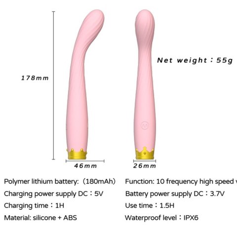 G SPOT VIBRATOR Pink - wibrator punktu G