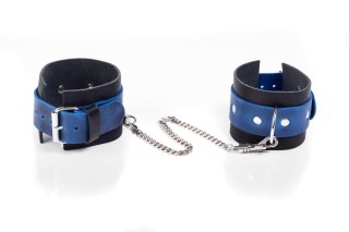 Cuffs Crazy Horse Blue, Big - skórzane kajdanki