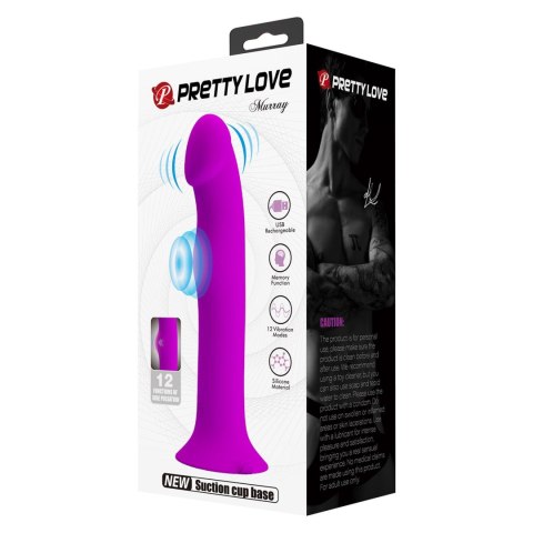 PRETTY LOVE - Murray PURPLE, 12 vibration functions 12 pulse wave settings Suction base - Wibrator analny