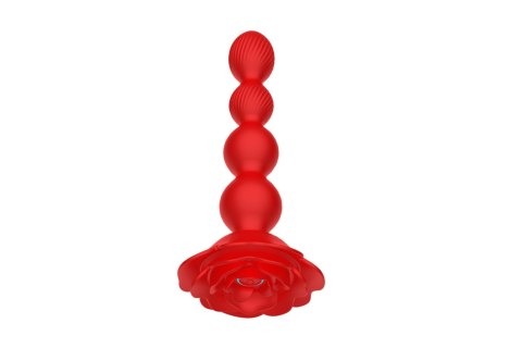 Rose rotating anal beads - Wibrujący korek analny