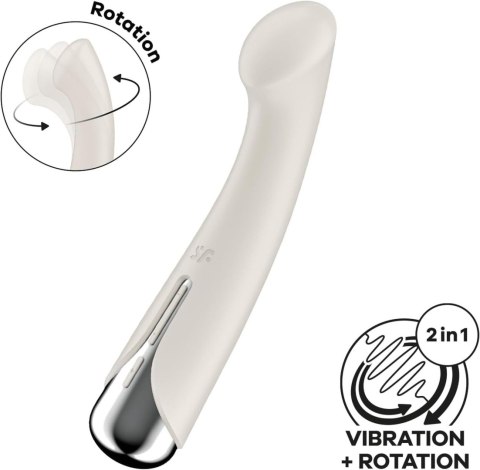 Satisfyer Spinning G-Spot 1 Beige - wibrator punktu G