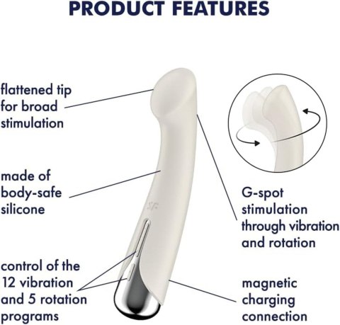 Satisfyer Spinning G-Spot 1 Beige - wibrator punktu G