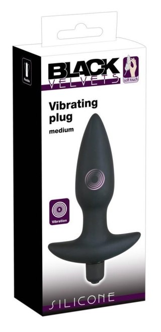 Black Velvet Vibr.Medium Plug - Wibrujący korek analny