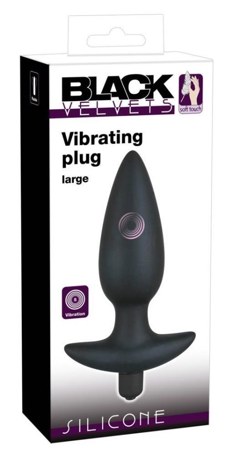 Black Velvet Vibr.Plug Large - Wibrujący korek analny