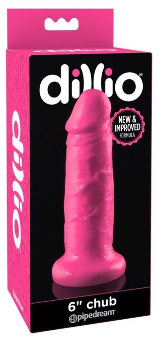 Dillio 6" Chub - Różowe dildo na przyssawce