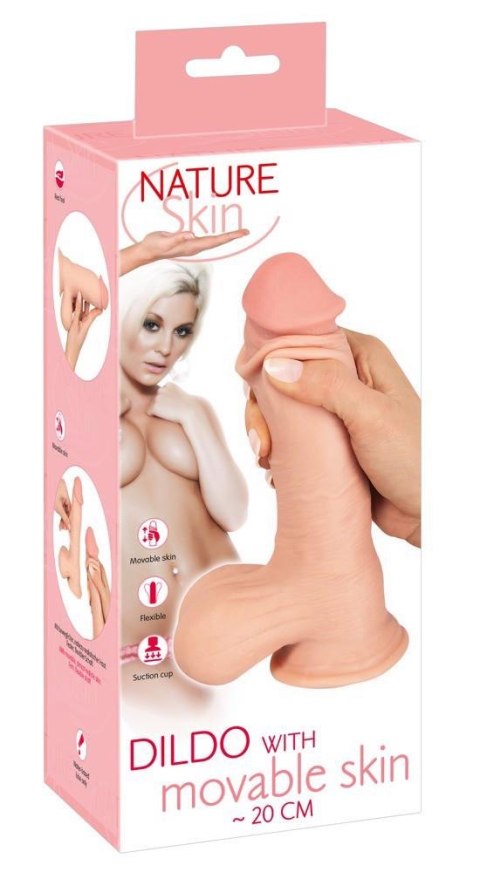 NS Dildo with movable skin 20 - Realistyczne dildo na przyssawce