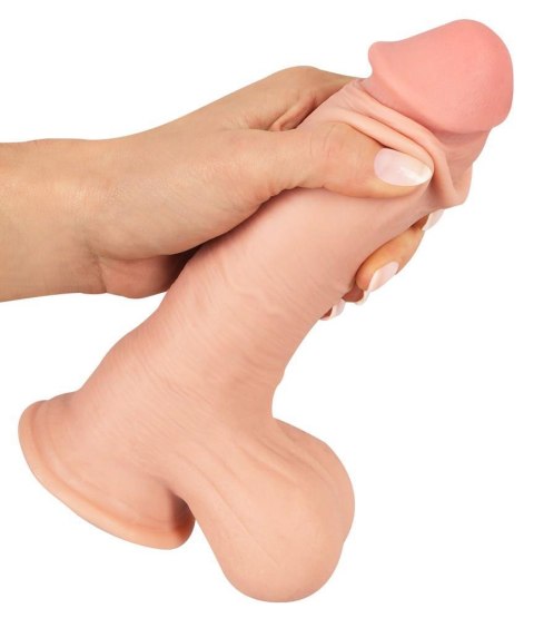 NS Dildo with movable skin 20 - Realistyczne dildo na przyssawce