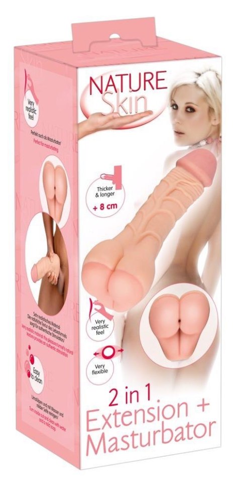 Nature Skin 2in1 - powiększenie i masturbator