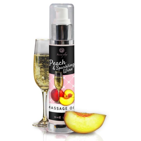 PEACH & SPARKLING WINE MASSAGE OIL 50 ML - Olejek do masażu