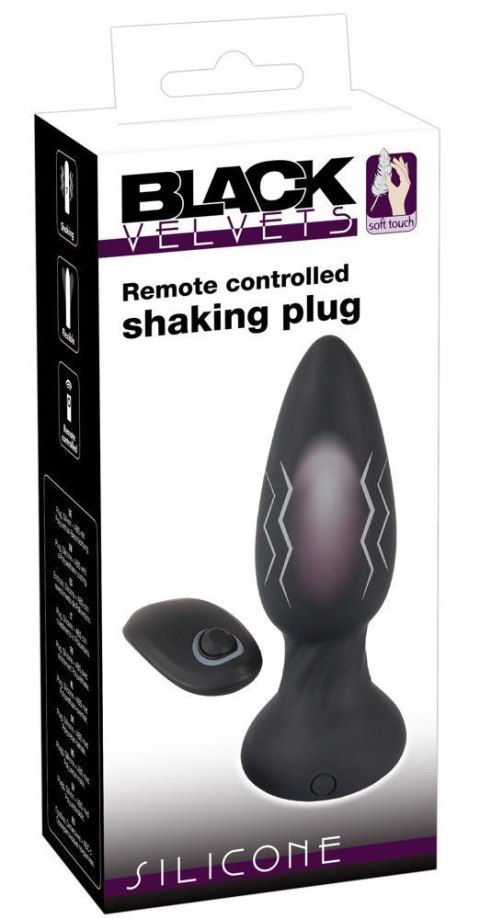 Black Velvets RC Shaking Plug - WIbrujący korek analny na pilota