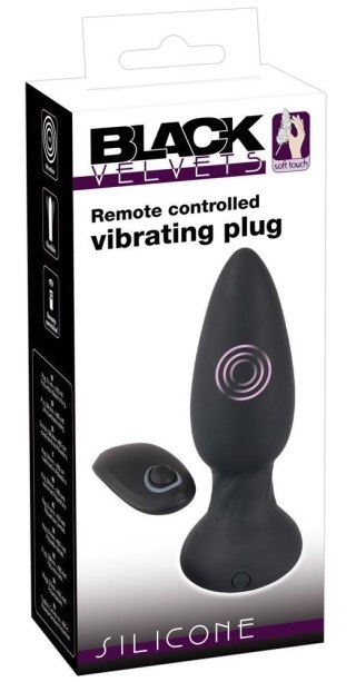 Black Velvets RC Vibrating Plu - WIbrujący korek analny na pilota