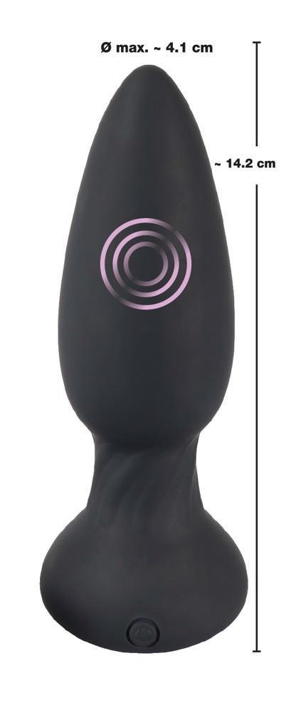 Black Velvets RC Vibrating Plu - WIbrujący korek analny na pilota