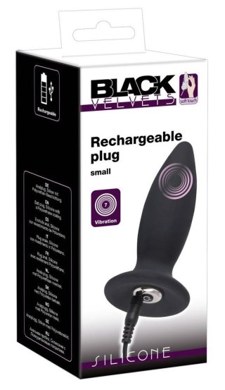 Black Velvets Recharge Plug S - Wibrujący korek analny