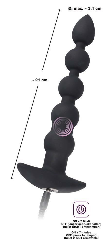 Black Velvets Rechargeable Bea - Koraliki analne