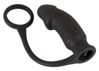 Black Velvets Ring + Plug - Wibrujący korek analny