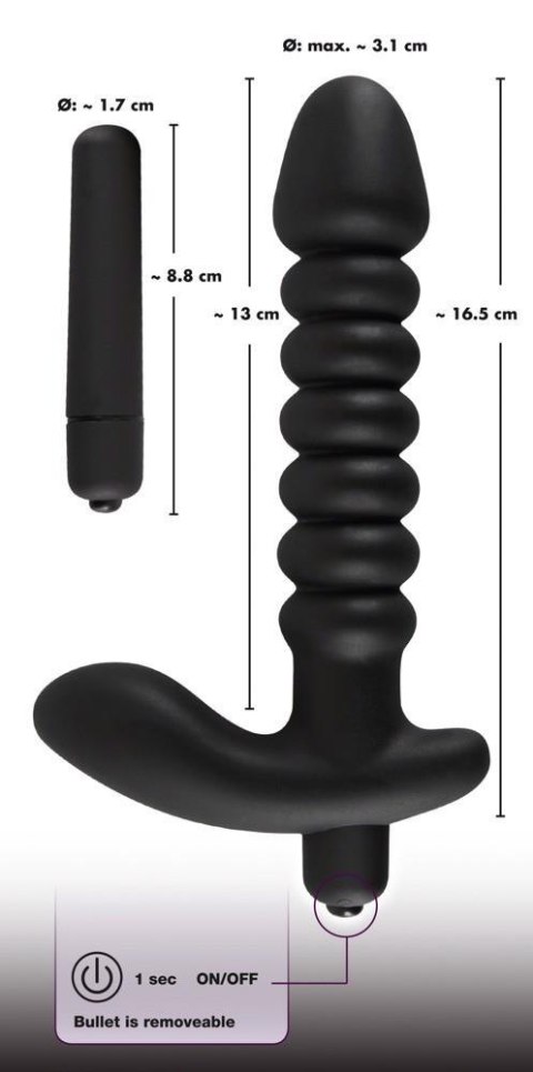 Black Velvets Vibrating - Wibrator analny